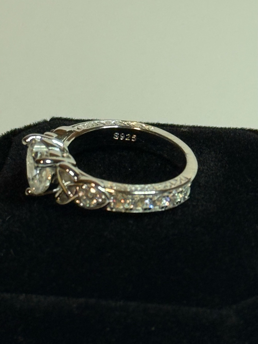 2ct Heart Cut Moissanite Ring 925 Sterling Silver - GRA Certified - Picture 6 of 9